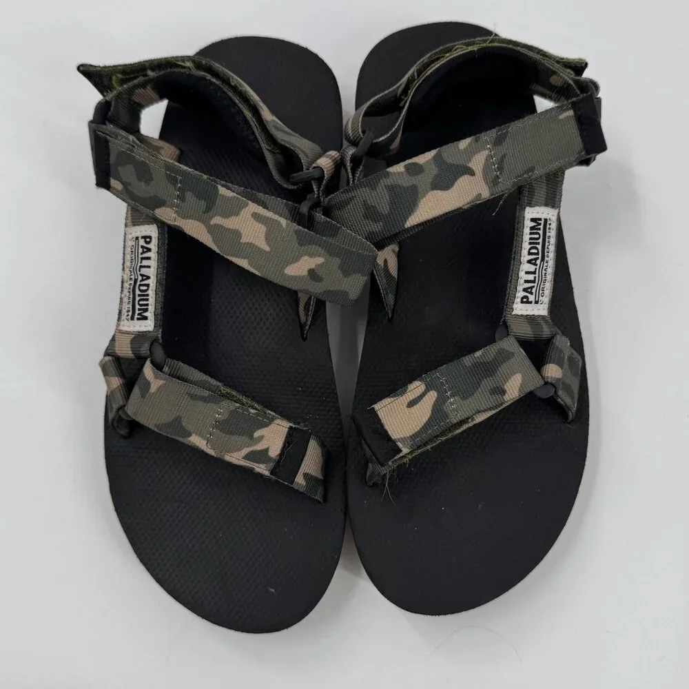 Palladium Outdoorsy Urbanity Camouflage Sandals Adjustable Straps Size W 7.5